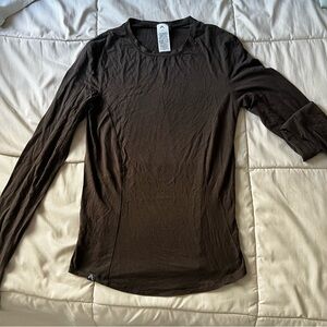 Mellow soft long sleeve deep taupe size s